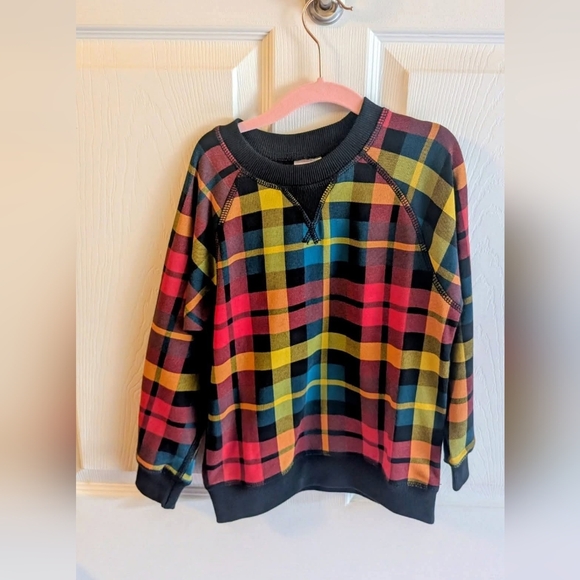 Hanna Andersson Other - Hannah Andersson NWOT 6-7 Colorful Plaid Sweatshirt